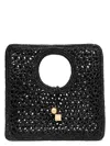 Jacquemus Carre Spiaggia Embellished Braided Raffia Tote