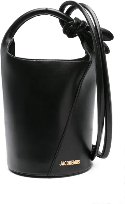 ★JACQUEMUS★ Le Petit Tourni Tote Bag Black 245BA3663173990 Jacquemus Le Petit Tourni Tote Bag In Black | ModeSens