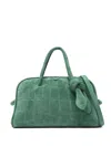 Jacquemus Le Petit Turismo Croc Embossed Suede Bag In Multi
