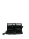 Jacquemus Black Le Porte Bambino Leather Airpod Case In Black