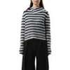 Jacquemus Marina Striped Wool-blend Sweater In Navy/multicolour
