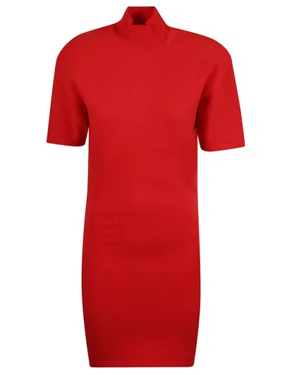 Jacquemus Women Le Robe Maille Chestnut Dress In Red