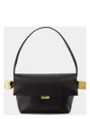 Jacquemus Mini Leather Shoulder Handbag In Black