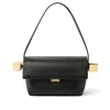 Jacquemus 'le Rond Carre' Black Shoulder Bag With Shoulder Strap In Black