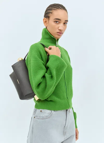 Jacquemus Women Le Rond Carré Handbag In Black