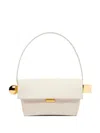 Jacquemus Le Rond Carre White Shoulder Bag With Shoulder Strap In Leather Woman
