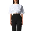 Jacquemus Le T-shirt Caraco Cotton-blend Crop Top In White