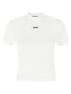 Jacquemus Women 'le T-shirt Gros-grain' T-shirt In White