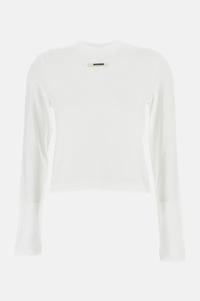 Jacquemus Women Le T-shirt Gros Grain In White