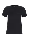 Jacquemus Black Fitted T-shirt With Logo Patch In Stretch Cotton Woman In Black