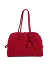 Jacquemus Medium Le Turismo Raffia Shoulder Bag In Red