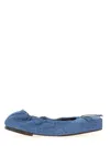 Jacquemus Mini Square Dancer Flats For Women In Blue