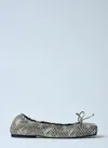 Jacquemus Ballerines Leather Ballet Flats In Cream