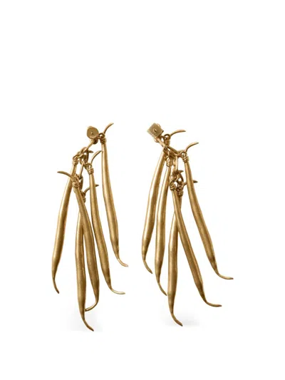 Jacquemus Les Boucles Haricots Sculptural Dangling Earrings In Gold