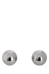 Jacquemus Spherical Earrings Polished Finish In Metallic
