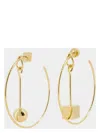 Jacquemus 'les Creoles Nodo' Gold Tone Dangle Earings In Metallic