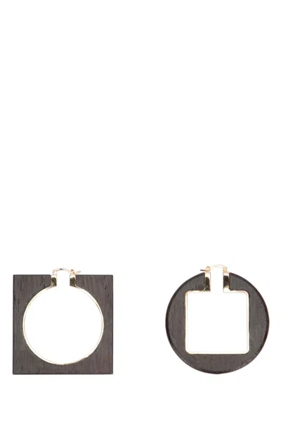 Jacquemus Women Les Creoles Rond Carre In Multi
