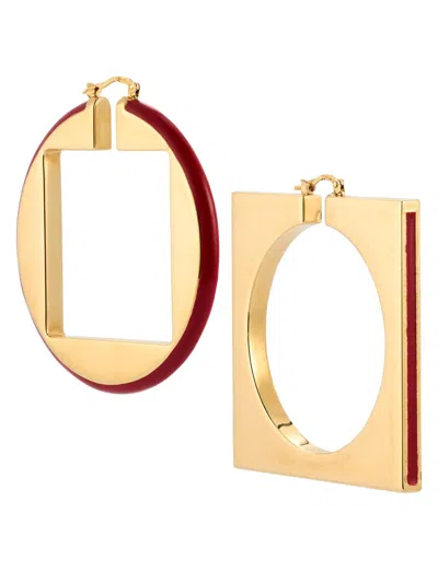 Jacquemus Women's Les Creoles Rond Geometric Earrings In Gold