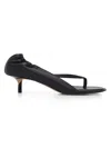 Jacquemus Leather Thong Sandals Stiletto Heel Straps In Black
