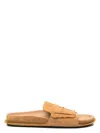 Jacquemus Suede Leather Moccasin-style Sandals In Brown