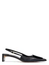 Jacquemus Pointed Toe Pumps With Geometric Embellishments In Black