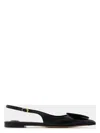 Jacquemus Duelo Slingback Leather Flats In Black