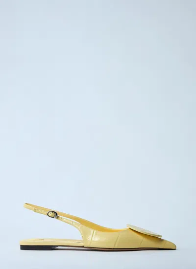 Jacquemus Women Les Slingbacks Duelo Pumps In Yellow
