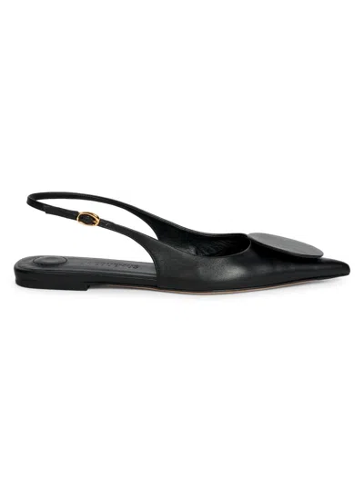 Jacquemus Women's Les Slingbacks Leather Flats In Black