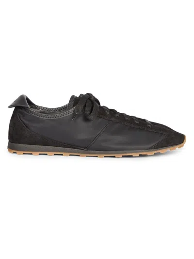 Jacquemus Women's Les Tennis Logo-tab Low-top Sneakers In Black