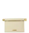 Jacquemus Rolled Top Rectangular Shoulder Bag In Black