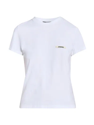 Jacquemus Women's Logo Cotton T-shirt In White