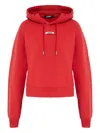 Jacquemus Gros Grain Hooded Sweatshirt In Red