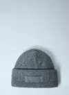 Jacquemus Women Logo Motif Beanie Hat In Gray