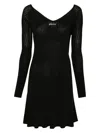Jacquemus Womens Black Logo-plaque Slim-fit Knitted Mini Dress In Black
