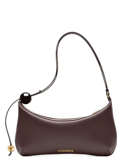 Jacquemus Women's Luxurious Lamb Leather Shoulder Bag In Brown