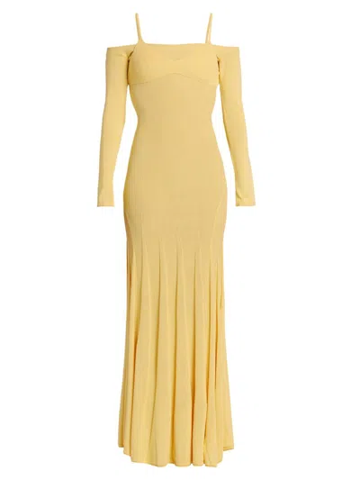 Jacquemus Women's Maille Valensole Knit Maxi-dress In Yellow
