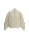 Jacquemus The Le Blouson Pilu Jacket In White Alpaca Wool In Gray