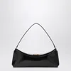 Jacquemus Le Calisso Black Shoulder Bag With Engraved Snap Button In Leather In Black