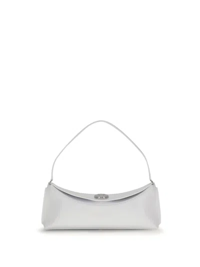 Jacquemus Women Ovalo Shoulder Bag In White