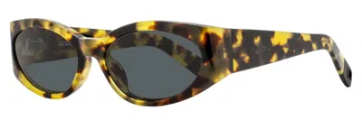 Jacquemus Women's Ovalo Sunglasses Jac4s 009 Tortoise 55mm In Brown