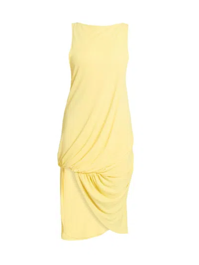 Jacquemus Women's Peplo Draped Pickup Midi-dress In Yellow