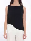 Jacquemus Le Haut Peplo Black Top With Square Neck And Cut-out On The Side In Viscose Blend Woman