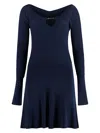 Jacquemus Pralu Knit Mini-dress In Blue