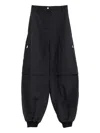 Jacquemus Relaxed Balloon Trousers Zipper Pockets In Black