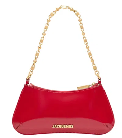 Jacquemus Women Red Bisou Small Shoulder Bag, Onesize Luxury Shoulder Bags For Women Darveys