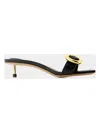 Jacquemus Elegant Black Sheepskin Sandals For Women From Ss24 Collection In Black