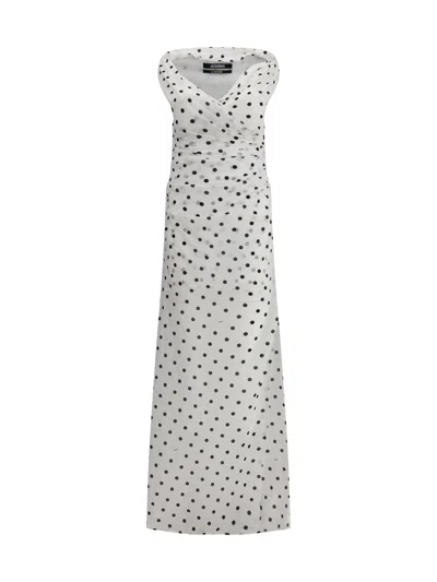 Jacquemus Women Rita Pois Long Dress In White