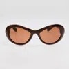 Jacquemus Women's Rond Sunglasses In Brown In Burgundy