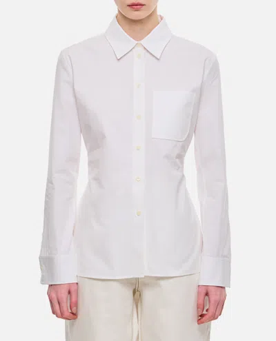 Jacquemus Women Single Pocket Fitted Shirt In White
