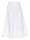 Jacquemus La Jupe Triangle Cotton-blend Midi Skirt In White